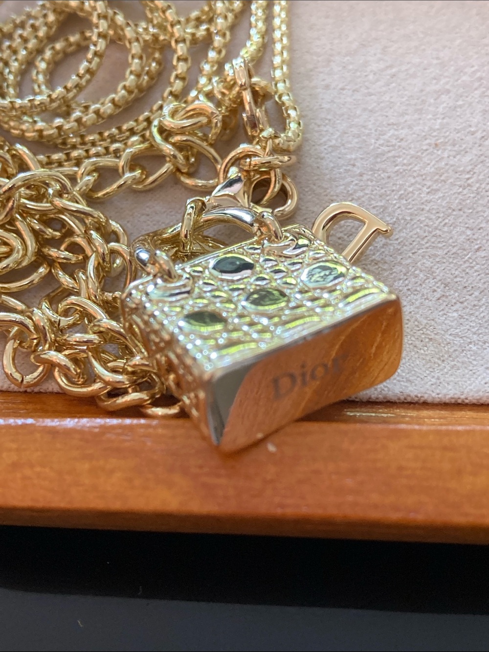 Dior Gold Chain Waist Belt with Padlock Charm - Picture 4 of 5